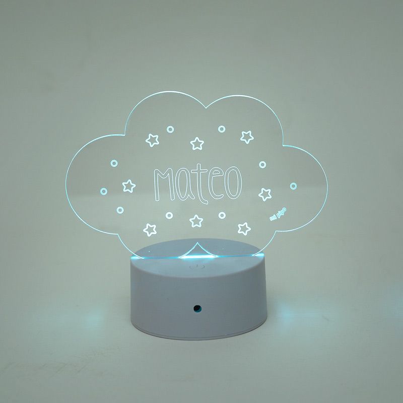 lamparita nube con estrellitas personalizada lamparita nube con estrellitas personalizada