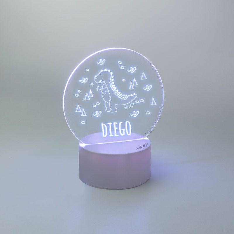 lamparita redonda dinosaurio personalizada lamparita redonda dinosaurio personalizada