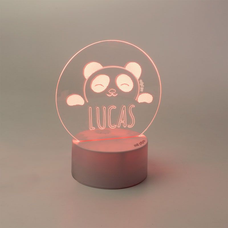 lamparita redonda panda personalizada lamparita redonda panda personalizada